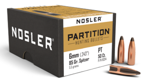 NOSLER 6mm 85gr SP Partition (50 ct.)