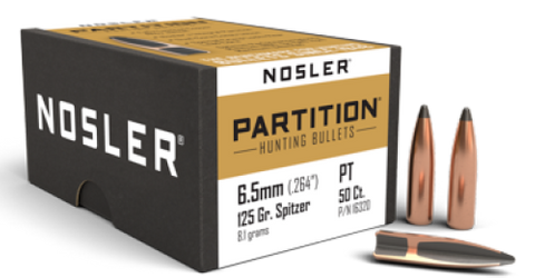 Nosler 6.5mm 125gr Sp Partition (50 ct.)