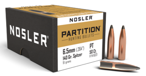 NOSLER 6.5mm 140gr SP Partition (50 ct.))