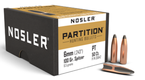 NOSLER 6mm 100gr SP Partition (50 ct.)