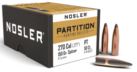 Nosler 270 Cal 150gr Sp Partition (50 ct.)