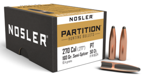 NOSLER 270 Cal 160gr SSP Partition (50 ct.)