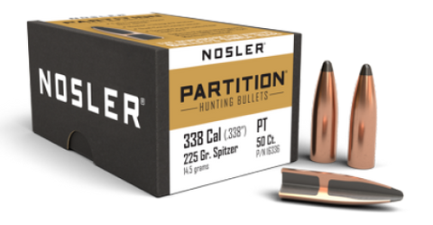 NOSLER 338 Cal 225gr SP Partition (50 ct.)