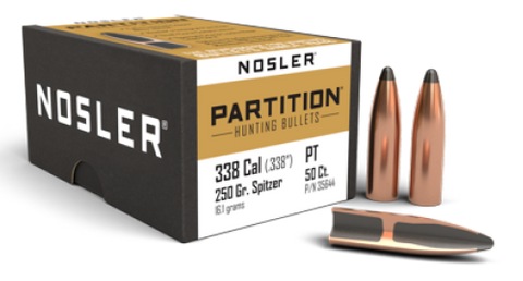 NOSLER 338 Cal 250gr SP Partition (50 ct.)