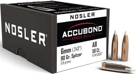 NOSLER 6mm 90gr AccuBond (50 ct.)