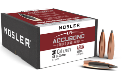 Nosler 30 Cal 168gr SP ABLR (100 ct)