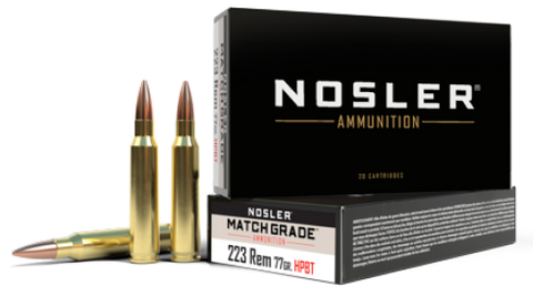NOSLER 223 Remington Match 77gr Custom Competition Match HPBT (20 ct.)