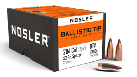Nosler 204 Cal 32gr Ballistic Tip (100 ct.)