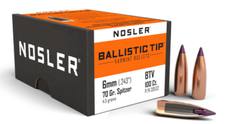 Nosler 6mm 70gr Ballistic Tip (100 ct.)