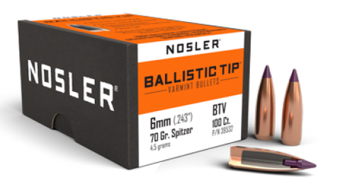 NOSLER 6mm 70gr Ballistic Tip (100 ct.)