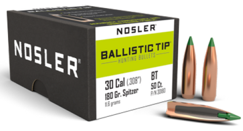 Nosler 30 Cal 180gr Ballistic Tip (50 ct.)
