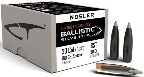 NOSLER 30 Cal 180gr Ballistic Silvertip (50 ct.)