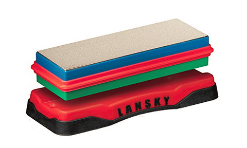 LANSKY DIAMOND BENCHSTONES - WITH SELF-STORING BASE 15X5CM  -  MEDIUM- FINE