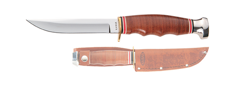 KA-BAR 1232 HUNTER, Straight Edge, Leather Sheath