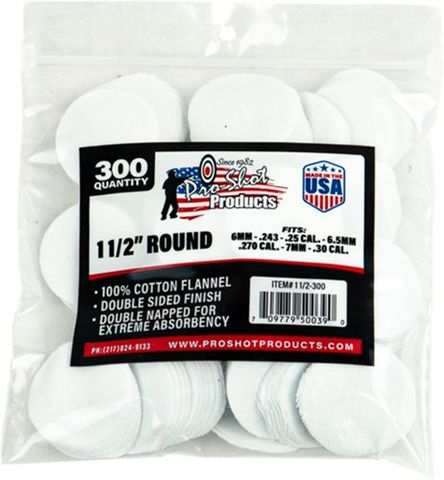 PROSHOT 6MM-.30 CAL. 11/2" RD. 300CT. PATCHES