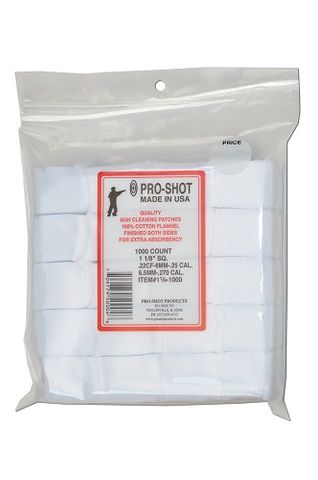 PROSHOT .22-.270 CAL. 11/8" SQ. 1000CT. PATCHES