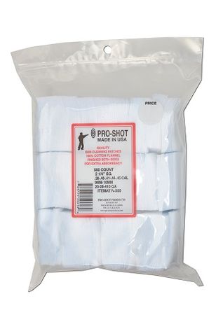 PROSHOT .38-.45 CAL./20-.410GA 21/4" SQ. 500CT. PATCHES