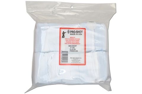 PROSHOT 12-16 GAUGE 3in SQ. 500CT. PATCHES