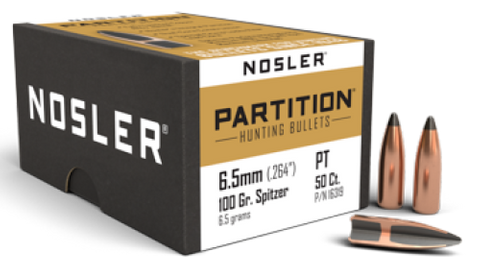 NOSLER 6.5mm 100gr SP Partition (50)