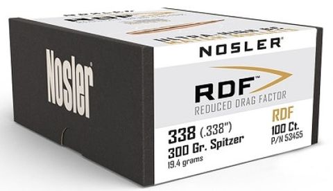 Nosler 338 Cal 300 gr HPBT RDF  ( 100 )