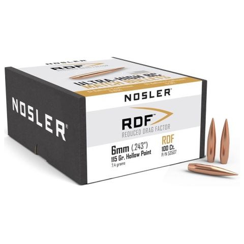 NOSLER 6mm 115gr HPBT RDF (100)
