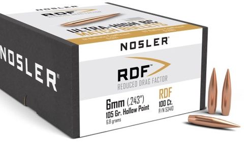 NOSLER 6mm 105gr HPBT RDF (100)