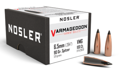 NOSLER 6.5mm 90gr Varmageddon FB Tipped (100 ct)