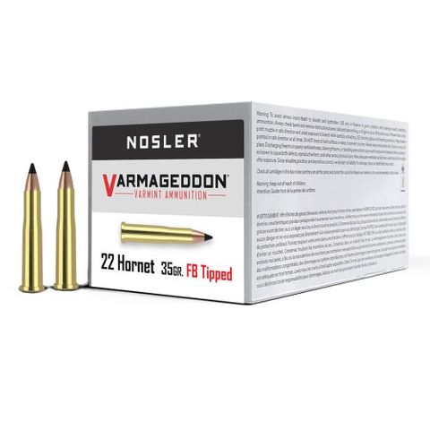 NOSLER 22 Hornet 35gr FB Tipped Varmagedon(50)