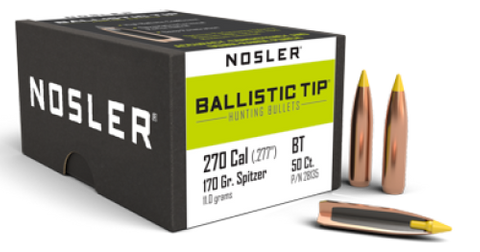 NOSLER 270 Cal 170 gr Ballistic Tip ( 50 )