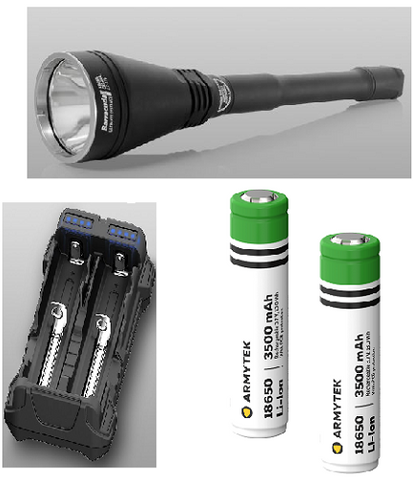 Armytek Barracuda Pro, V2 Charger and 2 of 3500 Batteries