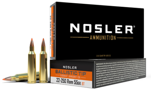 NOSLER 22-250 Rem 55gr Ballistic Tip (20 ct.)