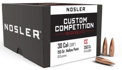 Nosler 30 cal 155g Custom Comp  HPBT (250ct)