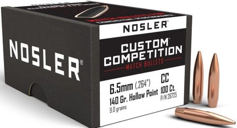 NOSLER 6.5mm 140gr HPBT Cust Competition (100ct.)
