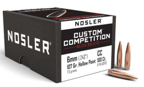 Nosler 6mm 107gr Cust Competition (100ct.)