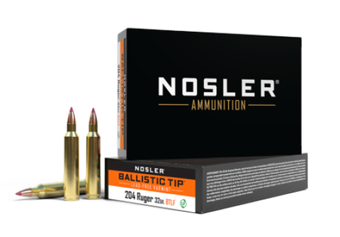 NOSLER 204 Ruger 32gr Ballistic Tip Lead Free SP (20)