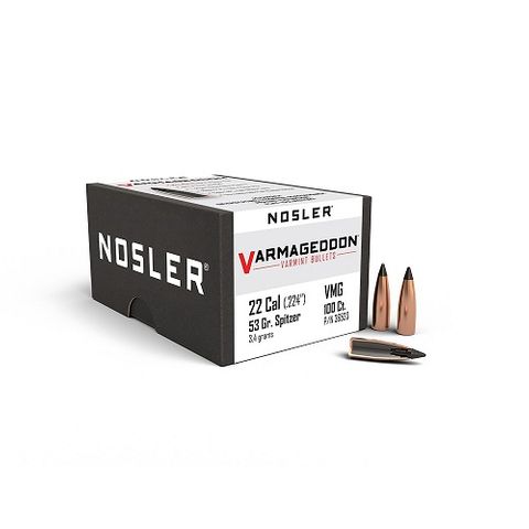 Nosler 22 Cal 53gr Varmageddon FB Tipped (100 ct)