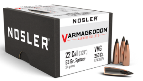 NOSLER 22 Cal 53gr Varmageddon FB Tipped (250 ct)