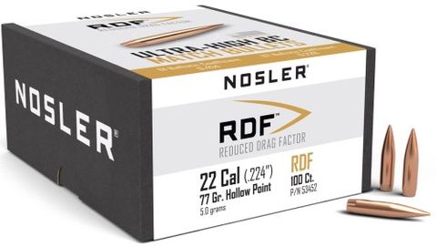 NOSLER 22 Cal 77gr RDF HPBT (100)