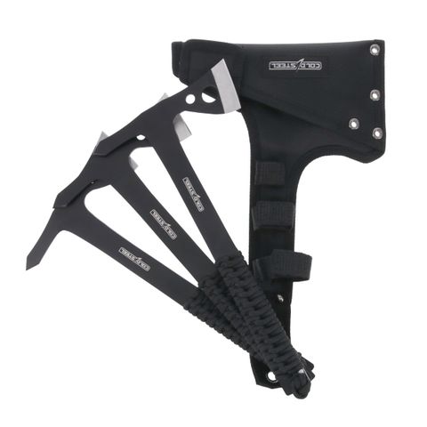 Cold Steel Throwing Axes, 1.75 inch Blade, 420SS, Nylon Sheath (3 Pack)