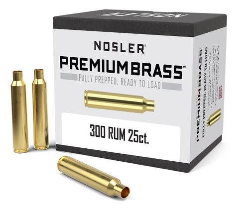 NOSLER PREPPED BRASS 300 RUM  (25 ct.)