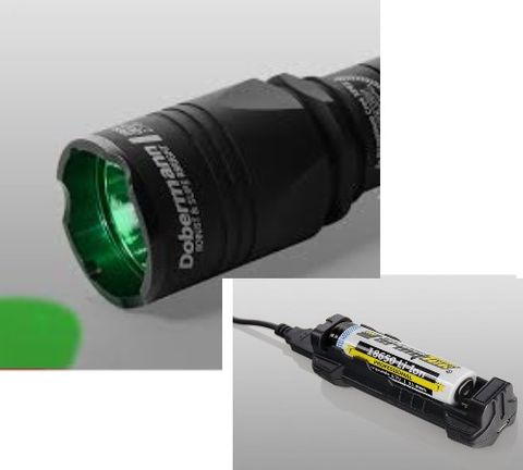 Armytek Dobermann Green with 3500 Battery and Charger