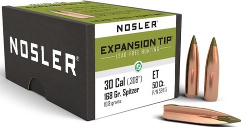 NOSLER 30 Cal 168gr E-Tip (50 ct.)