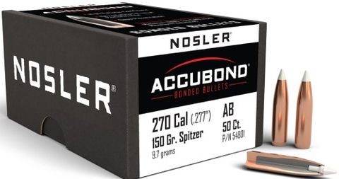 NOSLER 270 Cal 150gr SP AccuBond (50ct)