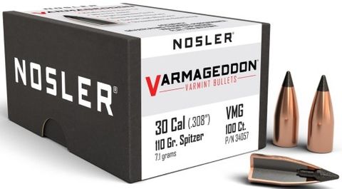 NOSLER 30 Cal 110gr Varmageddon FB Tipped (100 ct)