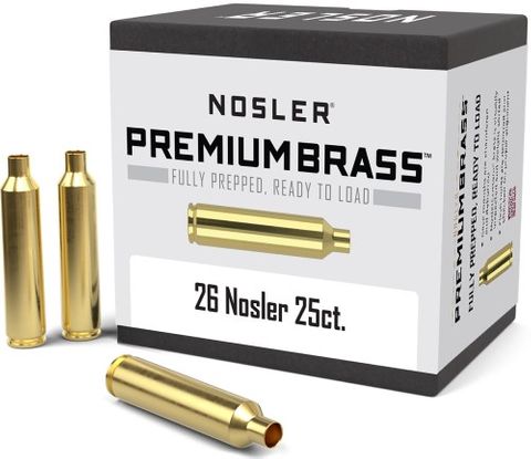 NOSLER PREPPED BRASS 26 NOSLER  (25 ct.)
