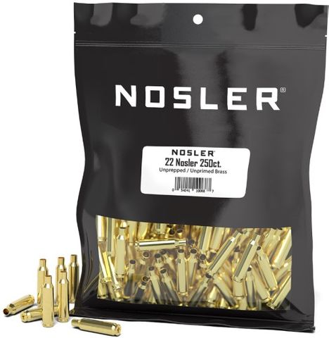 NOSLER BULK BRASS 22 Nosler Unprepped (250 ct)