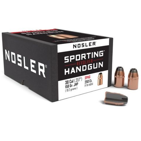 NOSLER 38 Cal 158gr  JHP Sporting Handgun (250 ct.)