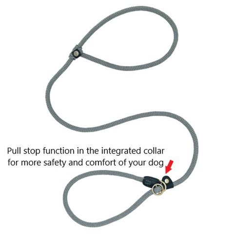 NIGGELOH Retriever leash BLITZ, metallic-grey, 12 mm