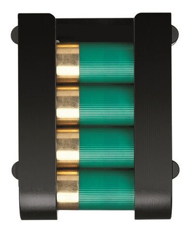 SAFARILAND 4-ROUND SHOTGUN SHELL HOLDER 12GA HOLDER WITH BELT CLIP BLACK