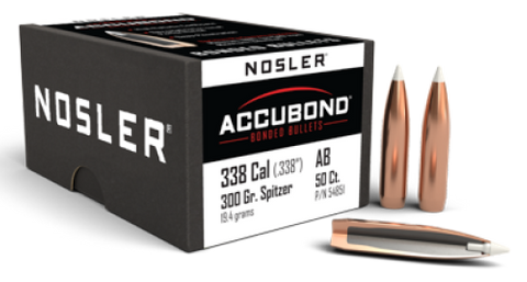 Nosler 338 cal 300 gr Accubond ( 50 )